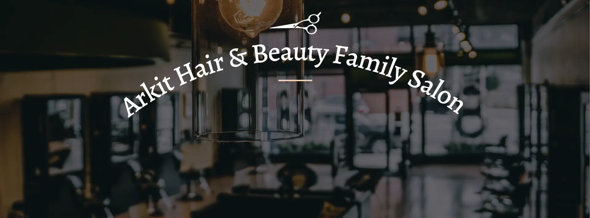 White Simple Dark Photo Hair Salon Promotion Facebook Cover